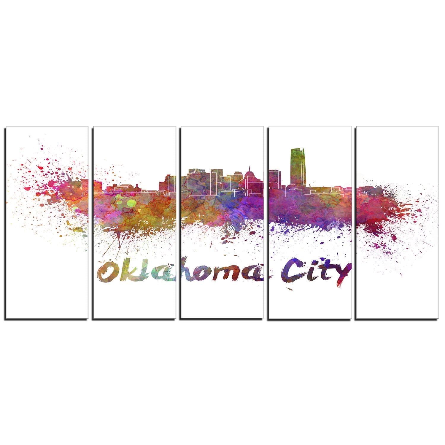Design Art Oklahoma Skyline Canvas Print