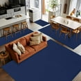 thumbnail image 5 of Navy Blue 4x6 Area Rugs, Farmhouse Solid Navy Blue Color Modern Art Non-Skid Rubber Backing Large Rectangle Rugs - Living Room Bedroom Home Office, Indoor Floor Mat Carpets Washable Rug, 5 of 9