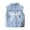 Blue A, variant on SROBPTY Teen Girls Jacket Print Sleeveless Denim with Bow and Pockets for 18M-14Y