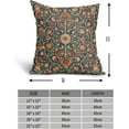thumbnail image 4 of Vintage Floral Pillow Covers 18X18 Inch Set of 2 Burnt Orange Flowers Botanical Decorative Square Pillow Cases Navy Blue Art Cushion Case Farmhouse Home Decor for Sofa Couch Bedroom Outdoor, 4 of 6