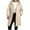Beige, variant on Women Long Quilted Coat Hooded Length Long Sleeve Puffer Jacket Padded Coat Winter Outerwear