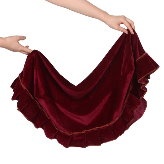 AURARMLET Dark Red Piano Bench Upholstery Cover Pleuche Fabric Protective Design for Home Use 1 Set