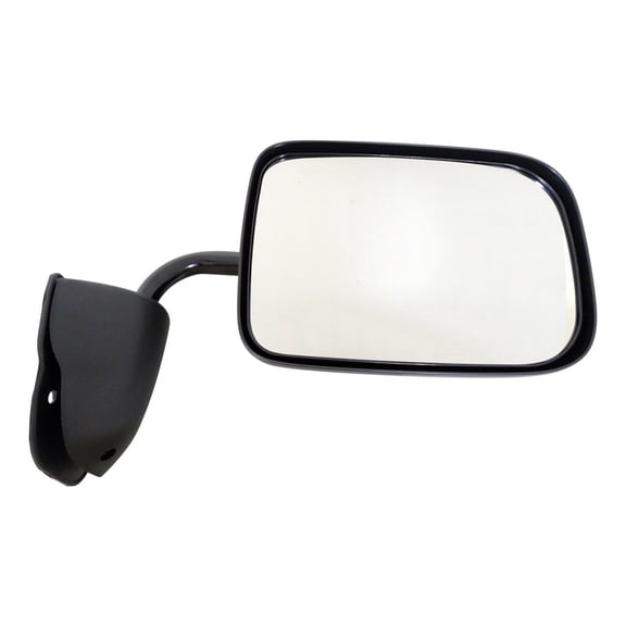 KarParts360 For Dodge B250/B350/B150 1994 Door Mirror Passenger Side | Black Housing | Plastic | Manual Adjustment | Clear Glass | Non-Powered Mirror | Rectangular | Replacement For 55075238, 5515489