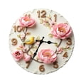 thumbnail image 1 of Reloj de pared vintage de madera con movimiento de cuarzo silencioso de 10 pulgadas, 1 of 1