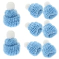 thumbnail image 2 of 10 gorros navideños pequeños de punto, estilo Papá Noel, ideales para fiestas y como accesorios hechos a mano (azul oscuro)., 2 of 8