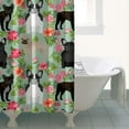 thumbnail image 4 of Cute Bulldog Dog and Flower Florals Shower Curtain 36"x72" ,Bathroom Decorative Shower Curtains Set with 12 Hooks,Modern Waterproof Washable Shower Curtain, 4 of 6