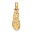 thumbnail image 4 of 14k Two Tone Gold Single Flip Flop Pendant, 4 of 4