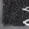 thumbnail image 3 of Well Woven Juni Soren Scandinavian Moroccan Lattice Dark Grey Thick Nordic Shag 7'10" x 9'10" Area Rug, 3 of 8
