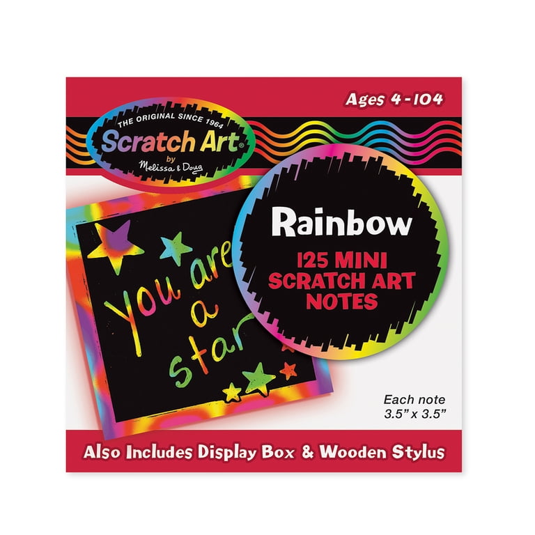 Melissa & Doug Scratch Art Mini Notes 125 Rainbow FSC Certified