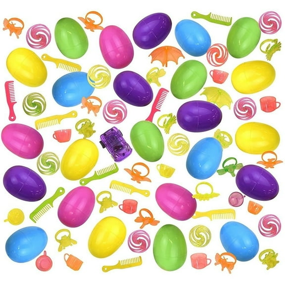 Kangaroo Easter Eggs with Surprise Toys 24-Pack Colorful Party Favors 10275