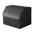 thumbnail image 1 of car organizers and storage for SUV,trunk organizer for sedan, leather foldable sleek box with lid,collapsible cargo bins, tool accessories containers,Collapsible Suede velvet (13 inch Covered), 1 of 9