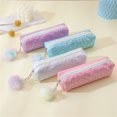 thumbnail image 6 of Ouuluon Pencil Case Portable Large Capacity Pencil Pouch, Pink Multifunctional Cosmetic Makeup Bag for Study Office Art Daily Use, 6 of 8
