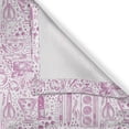 thumbnail image 4 of Ambesonne Sketch Valance Pack of 2, Vintage Vibe Science Pattern, 42"X12", Fuchsia and White, 4 of 5