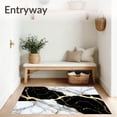 thumbnail image 3 of ODIKA 4'x6' Machine Washable Non-Slip Area Rug, Golden Vein Marble Effect Chic Abstract Floor High Traffic Rug, Black, 81767, 3 of 7