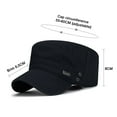 thumbnail image 6 of Unisex Cadet Military Cap Adjustable Tactical Operator Cap Flat Top Baseball Cap Outdoor Sun Hat for Walking Yachting, 6 of 8