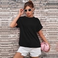 thumbnail image 3 of Mittory Women's Oversized T Shirts Short Sleeve Crewneck Summer Tops Casual Loose Basic Tee Shirts Trendy Clothes, 3 of 8