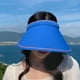 thumbnail image 4 of 2 piezas de sombreros con visera para el sol, sombreros con visera de ala ancha, gorras de playa de verano con ala grande ajustables para mujer, 4 of 7