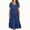 *Blue, variant on ClodeEU Women's Plaid V Neck Short Sleeve Midi Dress,Casual Loose Swing Dress Black,Women's Plus L