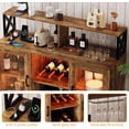thumbnail image 4 of Eastvita Home Bar Cabinet with Power Outlets/LED Lights/Glass Holder - Wine Cabinet with Storage/Racks for Kitchen, 4 of 6
