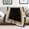thumbnail image 5 of Black Gold Marble Blanket Soft Throw Warm Lightweight Plush Blanket for Couch Bed Sofa, 5 of 6