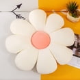 thumbnail image 2 of Daisy Flower Pillow Seat Cushion Soft Plush Floor Pillow for Office Chair and Home Decor Aesthetic Floral Throw Pillow for Reading Nook 21 Inches White, 2 of 6