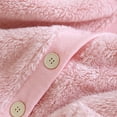 thumbnail image 4 of Women's Sherpa Fleece Pajamas Coat Casual Fashion V Neck Button Down Bed Jackets Fall Winter Fuzzy Windproof Thermal Sleepwear Tops, 4 of 5