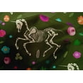 thumbnail image 4 of oneOone Cotton Silk Green Fabric Skull Craft Projects Decor Fabric Printed By The Yard 42 Inch Wide, 4 of 4