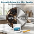 thumbnail image 3 of Powerful Burnt Residue Remover Paste for Cookware, Heavy Duty Pan Cleaner & Stainless Steel Pan Cleaner, PH Neutral Pot Cleaner for Bottom of Pans, Stove & Oven, Free Brush, 3 of 8