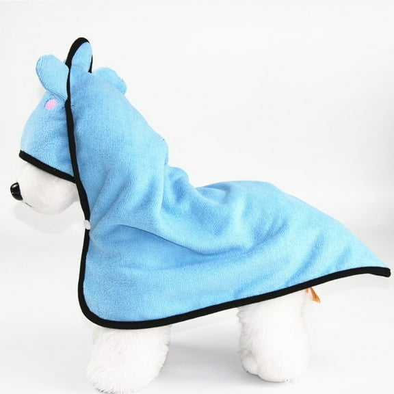 FAMTKT Pet Dog Thick Microfiber Dog Bath Towel Quick-Drying Pet Cloak Bathrobe