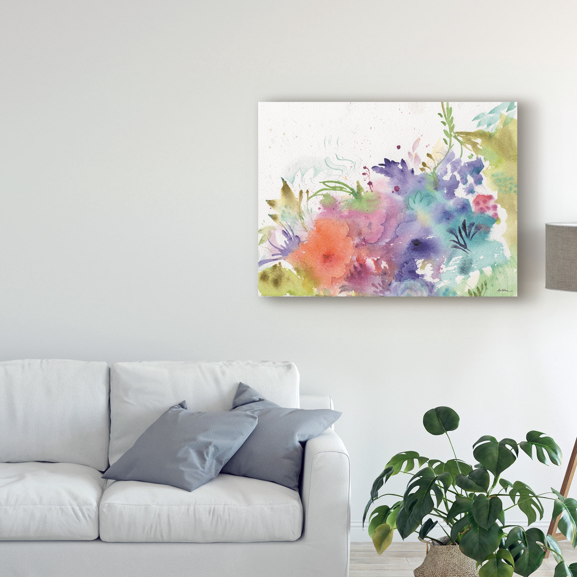 Trademark Fine Art 'Garden Rainbows' Canvas Art by Sheila Golden