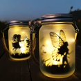thumbnail image 1 of Linterna solar, IP44 impermeable al aire libre Mason Jar lámpara solar para patio, césped, fiesta, luces, decoración de jardín (blanco cálido), 1 of 5