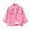 Pink, variant on Boys And Girls Solid Color Button Up Shirts,Child Unisex Long Sleeve Flat Collar Work Shirts With Double Pockets,Gentle Style Kids Tops For Back To School