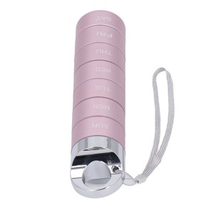 Sonew Organisateur hebdomadaire de pilules, en alliage d'aluminium Etanche Cas de pilule de voyage Portable Metal Pill Box Daily