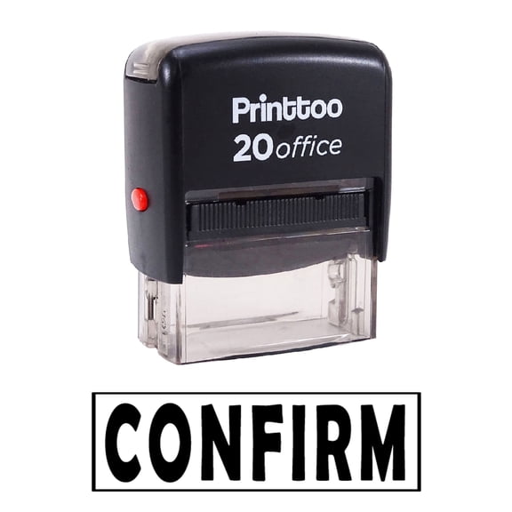 Printtoo Self Inking Rubber Stamp Office Stationary CONFIRM Custom Stamp-Black