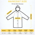 thumbnail image 3 of Roctee Waterproof EVA Reusable Portable Rain Jacket (Adult) Size L 2 Count, 3 of 9