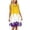Yellow, variant on Girls Ice Cream Print Sleeveless Dress, Casual A-Line Sundress for Kids 5-14 Years