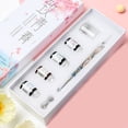 thumbnail image 2 of Musbetu Signature Pen Dried Flower Design Strong Ink Absorption Lightweight Vintage Glass Pen Set Birthday Gift, 2 of 7