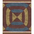 thumbnail image 1 of Purple Brown Blue Yellow Abstract Wallpaper Border Geometric Design, Roll 15' x 6'', 1 of 3