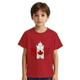 thumbnail image 5 of T-shirt Doux à Manches Courtes Décontracté pour Tout-Petit HVOBBTY, T-shirt Mode à Col Rond à Manches Courtes Rouge pour Garçons Tout-Petits avec Imprimé de Feuilles d'Érable, 7 Ans, 5 of 5