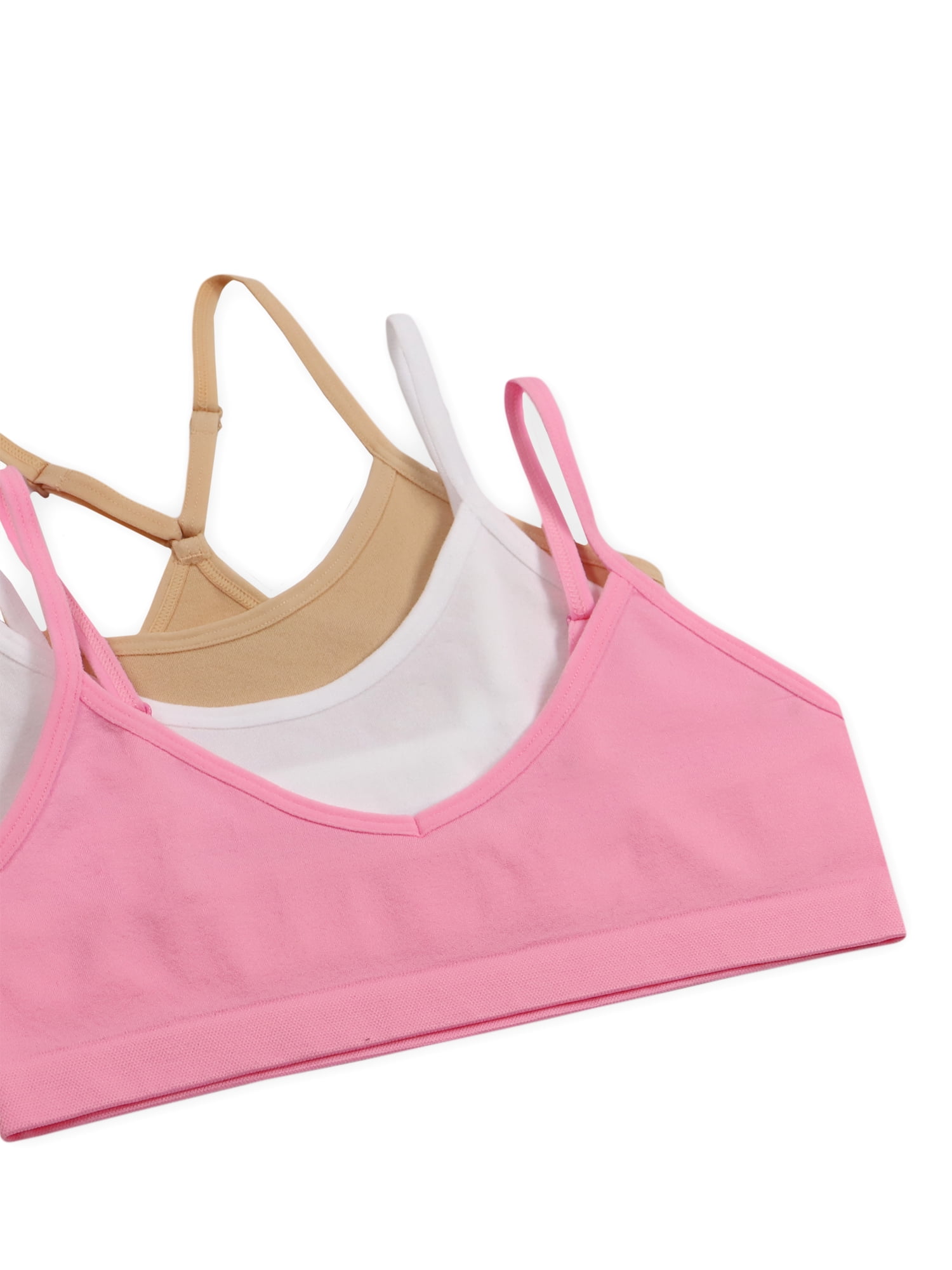Wonder Nation Girls Multi-Style Bra, 3-Pack, Sizes XS-2XL