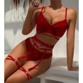 thumbnail image 1 of Conjuntos de bragas eróticas con sujetador, ligas para mujer, Tanga, conjunto de lencería transparente de retales, conjunto de ropa interior Sexy para mujer, disfraz Sexy Tan Jianjun  unisex, 1 of 2