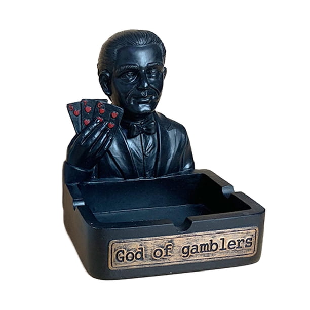 Cenicero para personas pequeñas, para el hogar, la oficina, la estatua, la escultura, las llaves, las monedas, el plato. Negro