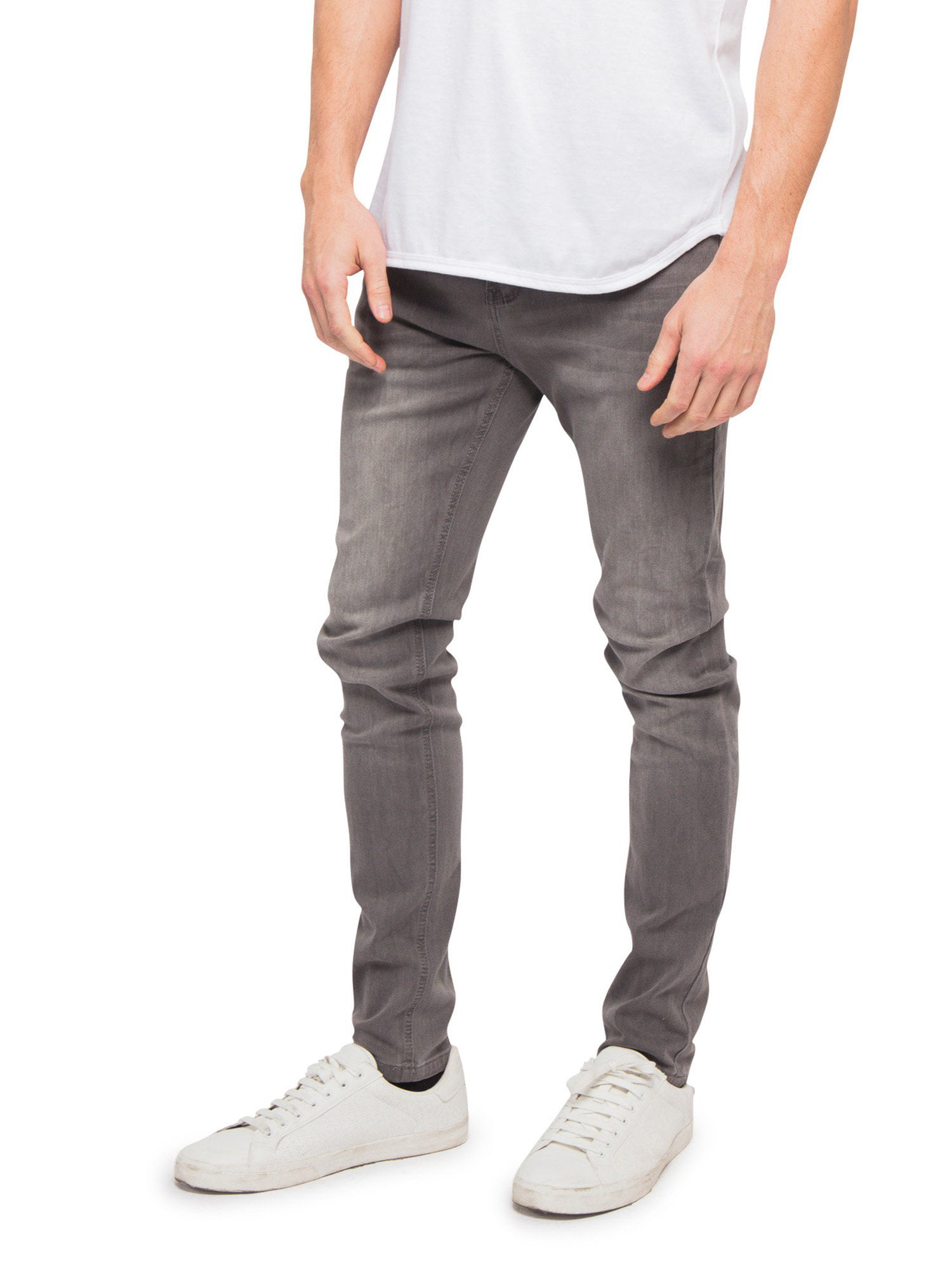 Victorious Men's Super Skinny Fit Stretch Denim Jeans DL1000 - Ash Gray -  40/32