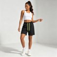 thumbnail image 4 of KPOPLK High Waisted Split Running Shorts for Women 7" - Comfy Mesh Liner for Workout Athletic Gym Track Quick Dry S-3XL Size S,Black, 4 of 8