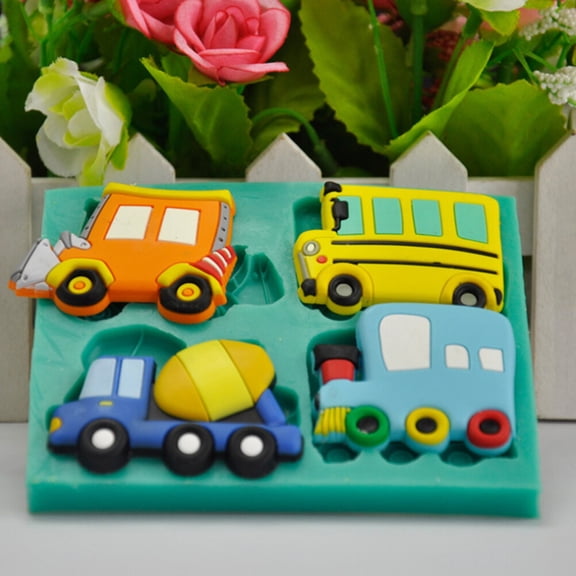 ETHZZLE Silicone Cake Mold 1Pc Green with Truck and for Easy Release and Household Baking