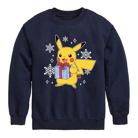 Pokémon – Pika Presents Graphic Long Sleeve Fleece Sweatshirt