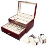 Watch Box 20 Mens Case Top Brown Display Organizer Lockable UJWB006