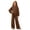 Z001-Coffee, variant on ZIXKCGDSE Girls' Clothing Sets Long Sleeve Cute Tops Wide Leg Line Pants Trendy Fall Outfits Size 7-8 Years