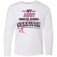 thumbnail image 3 of Inktastic My Aunt is a Survivor Breast Cancer Awareness Long Sleeve Youth T-Shirt, 3 of 5