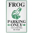 thumbnail image 1 of Aaroenlys Cartel Retro De Estaño Con Texto En Inglés "Rana Parking Only", Placa De Metal Para Pared, Póster Para El Hogar, Bar, Pub, 8 X 12 Pulgadas, 1 of 4